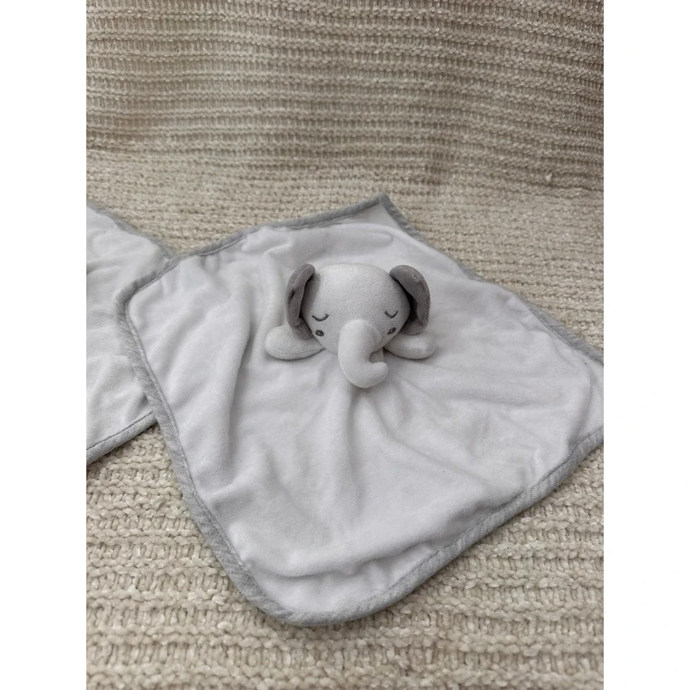 Ningbo Keyar Elephant Security Blanket Plush Lovey Stuffed Animal Lot White Grey